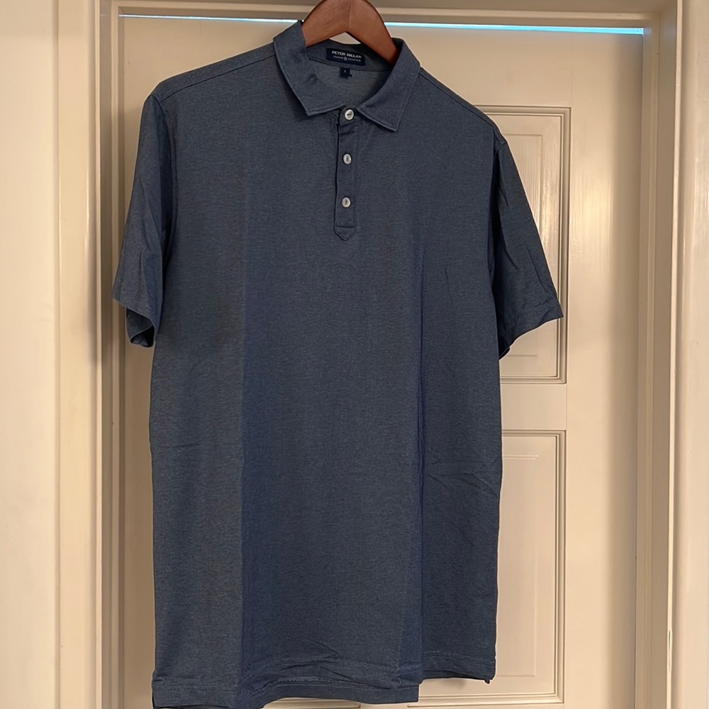 Peter Millar blue polo. Size L
